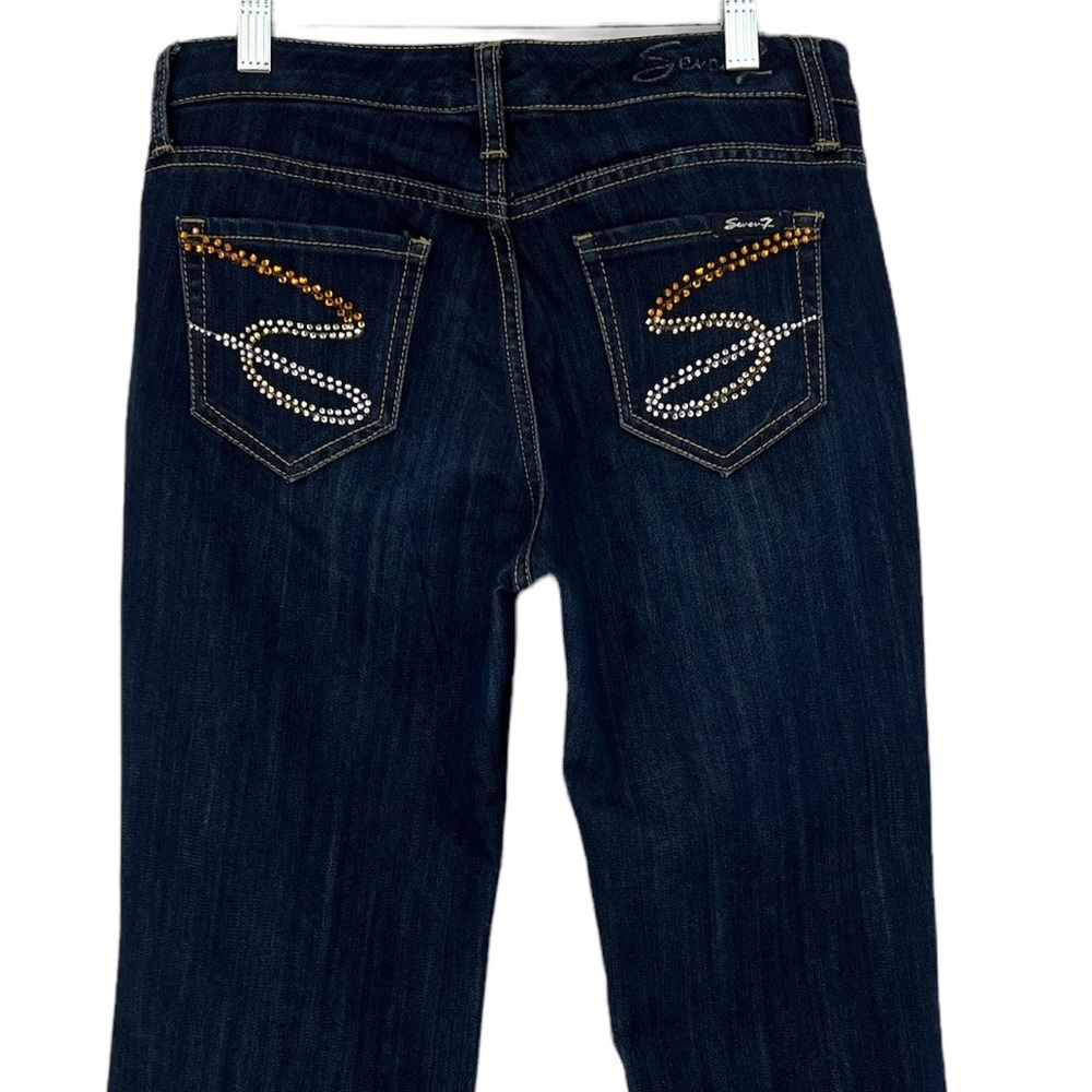 Seven7 flare dark wash boot cut jeans Size 4 stretch